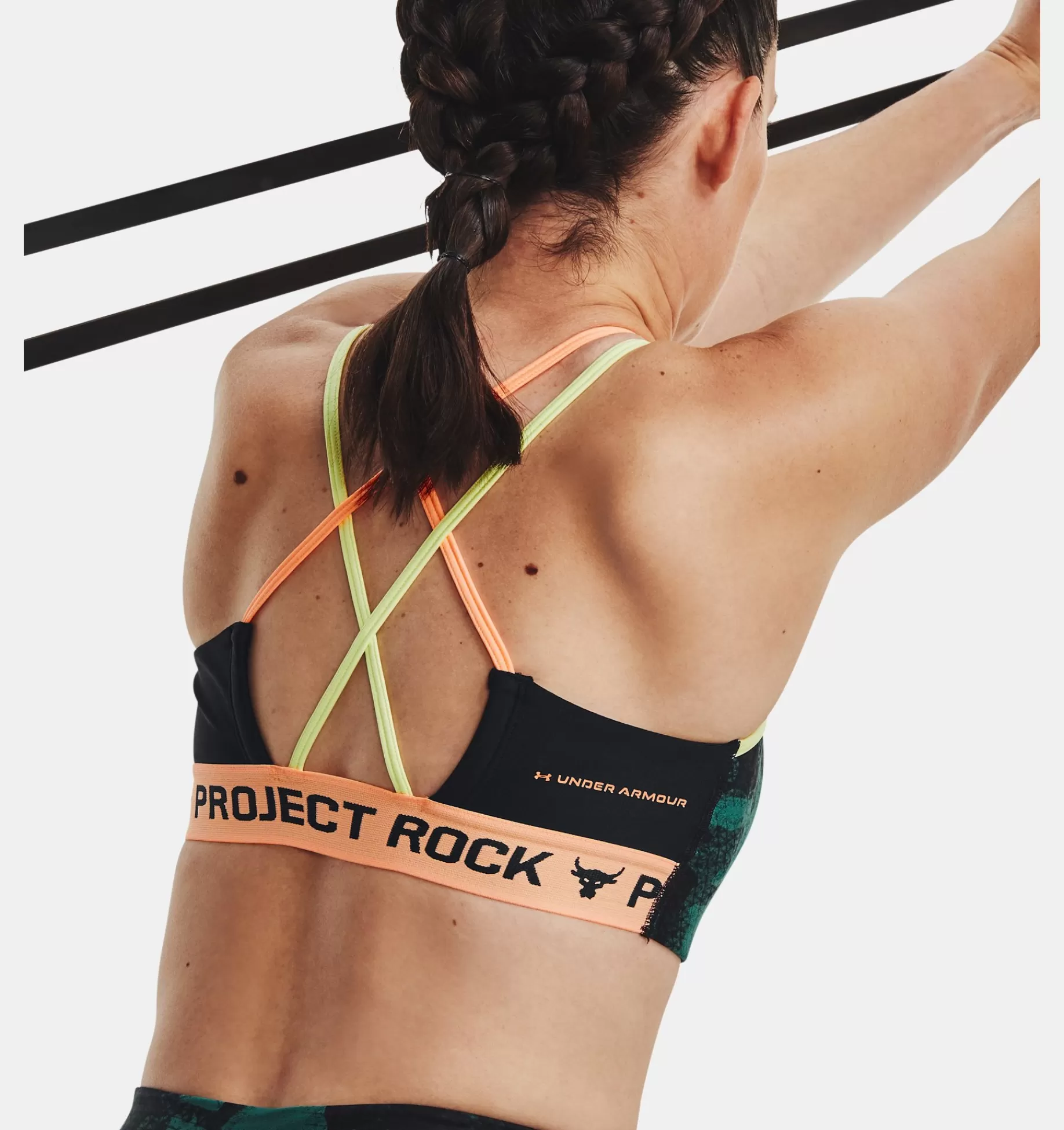Femmes Under Armour Soutiens-Gorge De Sport<Brassiere De Sport A Dos Croise Et Imprime Project Rock Family Pour Femme
