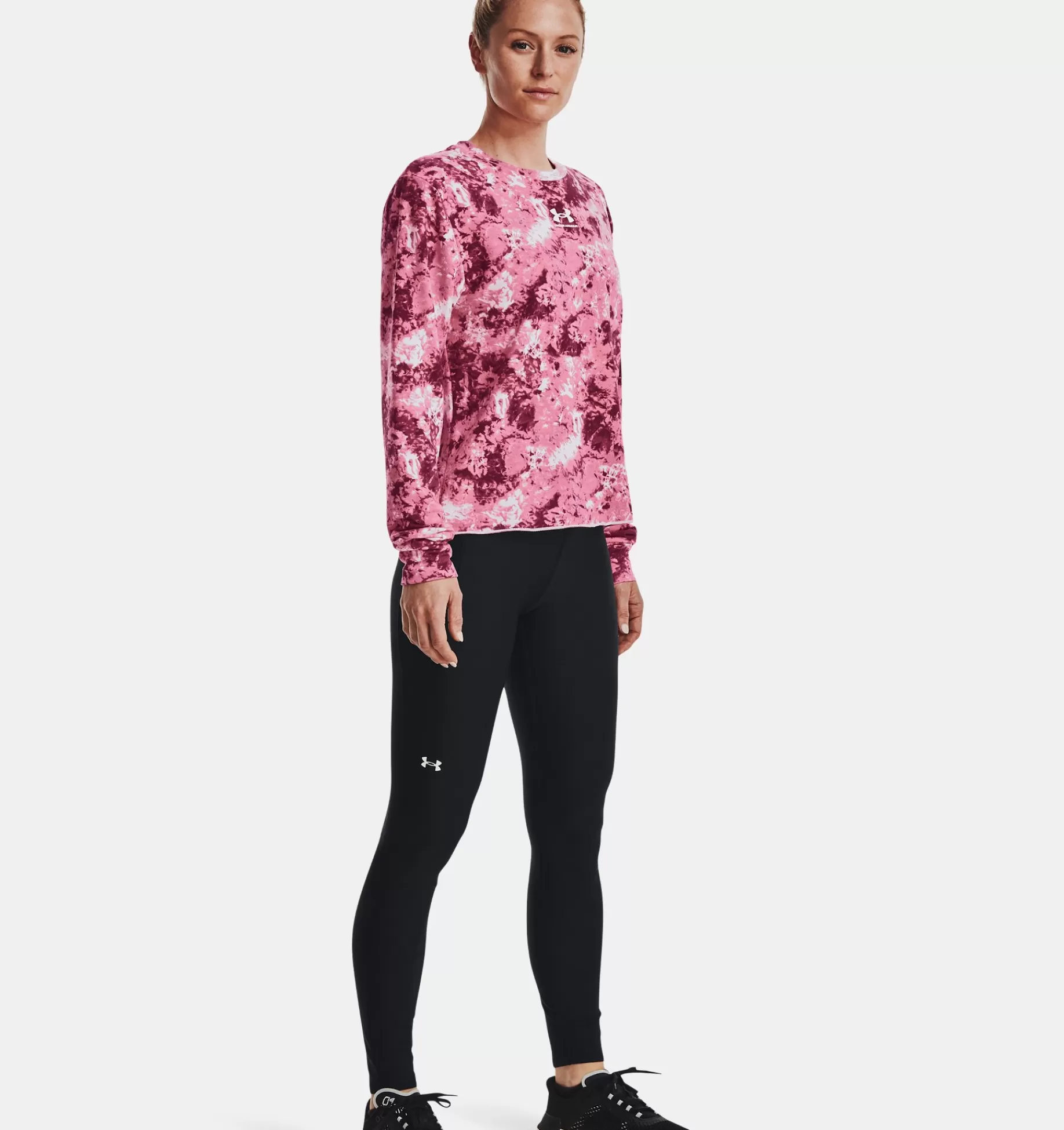 Femmes Under Armour Hauts<Haut A Col Ras Du Cou Imprime Uarival Terry Pour Femmes