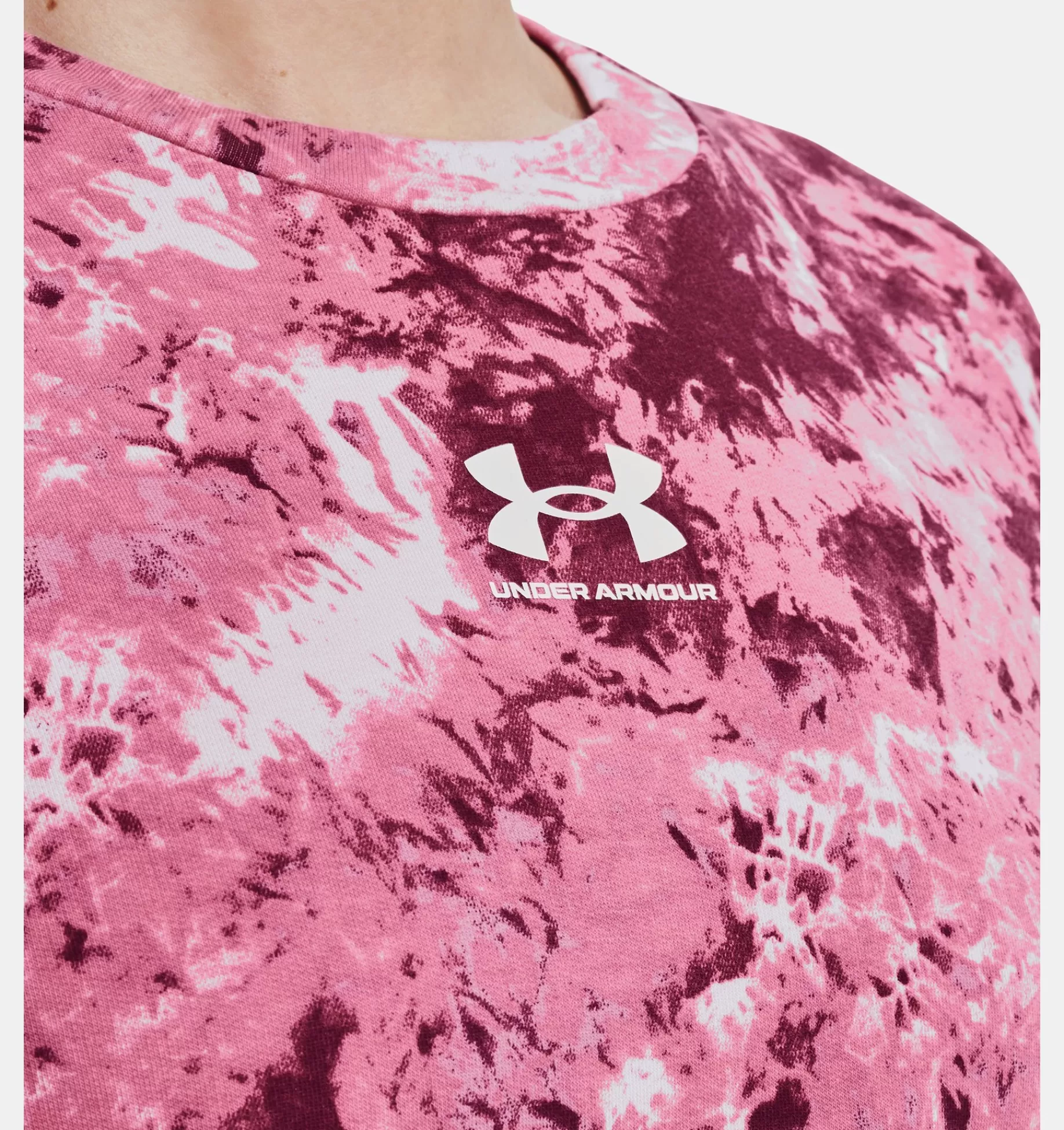 Femmes Under Armour Hauts<Haut A Col Ras Du Cou Imprime Uarival Terry Pour Femmes