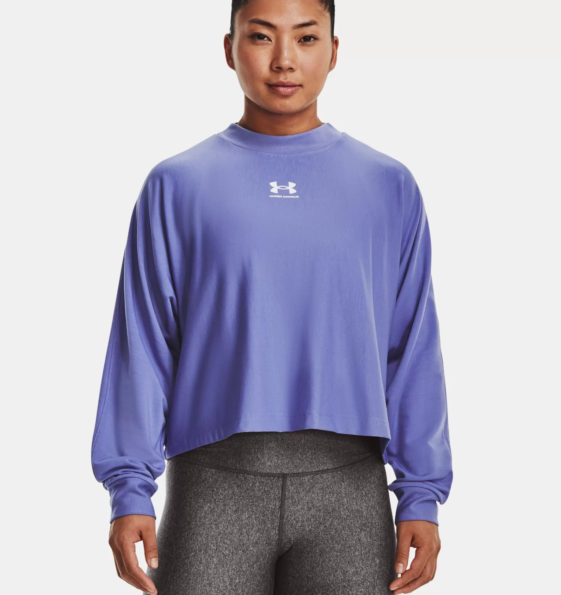 Femmes Under Armour Hauts<Haut A Col Ras Du Cou Oversize Uarival Terry Pour Femme