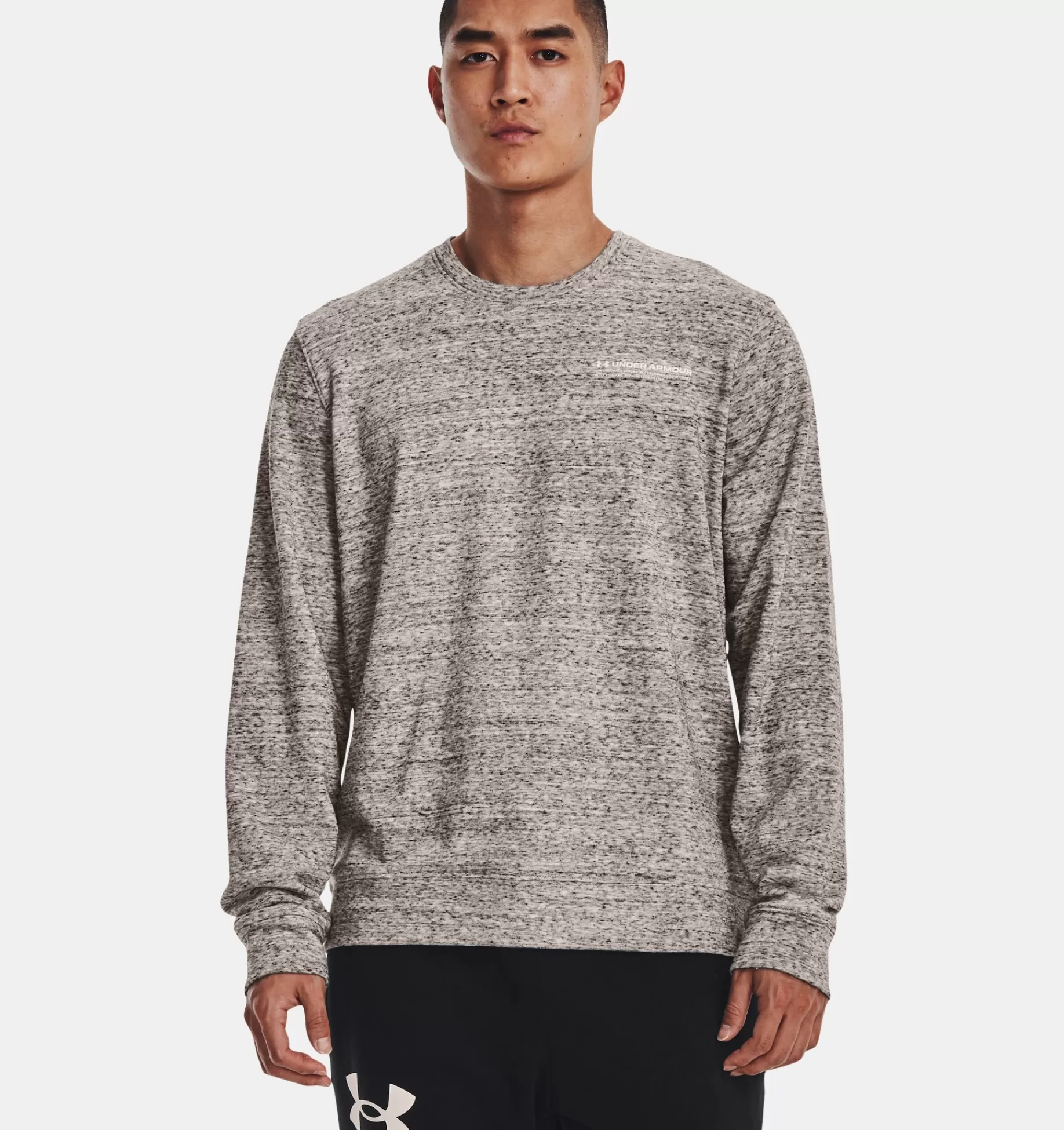 Hommes Under Armour Hauts<Haut A Col Ras Du Cou Uarival Terry Logo Pour Hommes