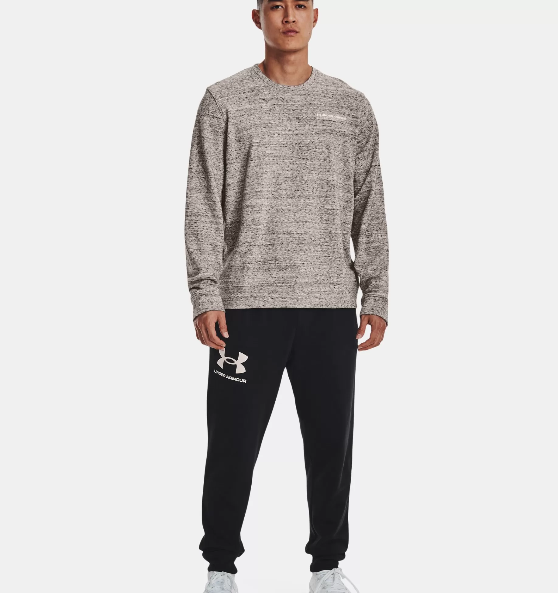 Hommes Under Armour Hauts<Haut A Col Ras Du Cou Uarival Terry Logo Pour Hommes