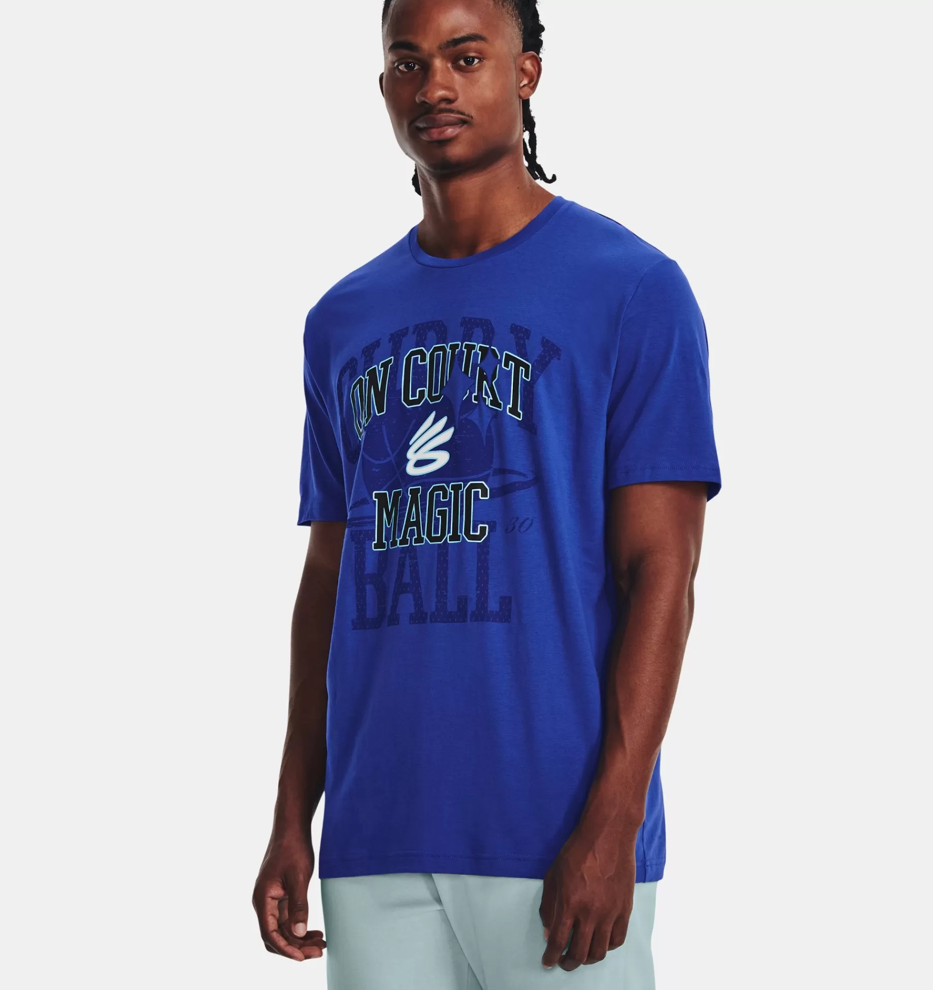 Hommes Under Armour Hauts<Haut A Manches Courtes Curry On Court Magic Pour Homme