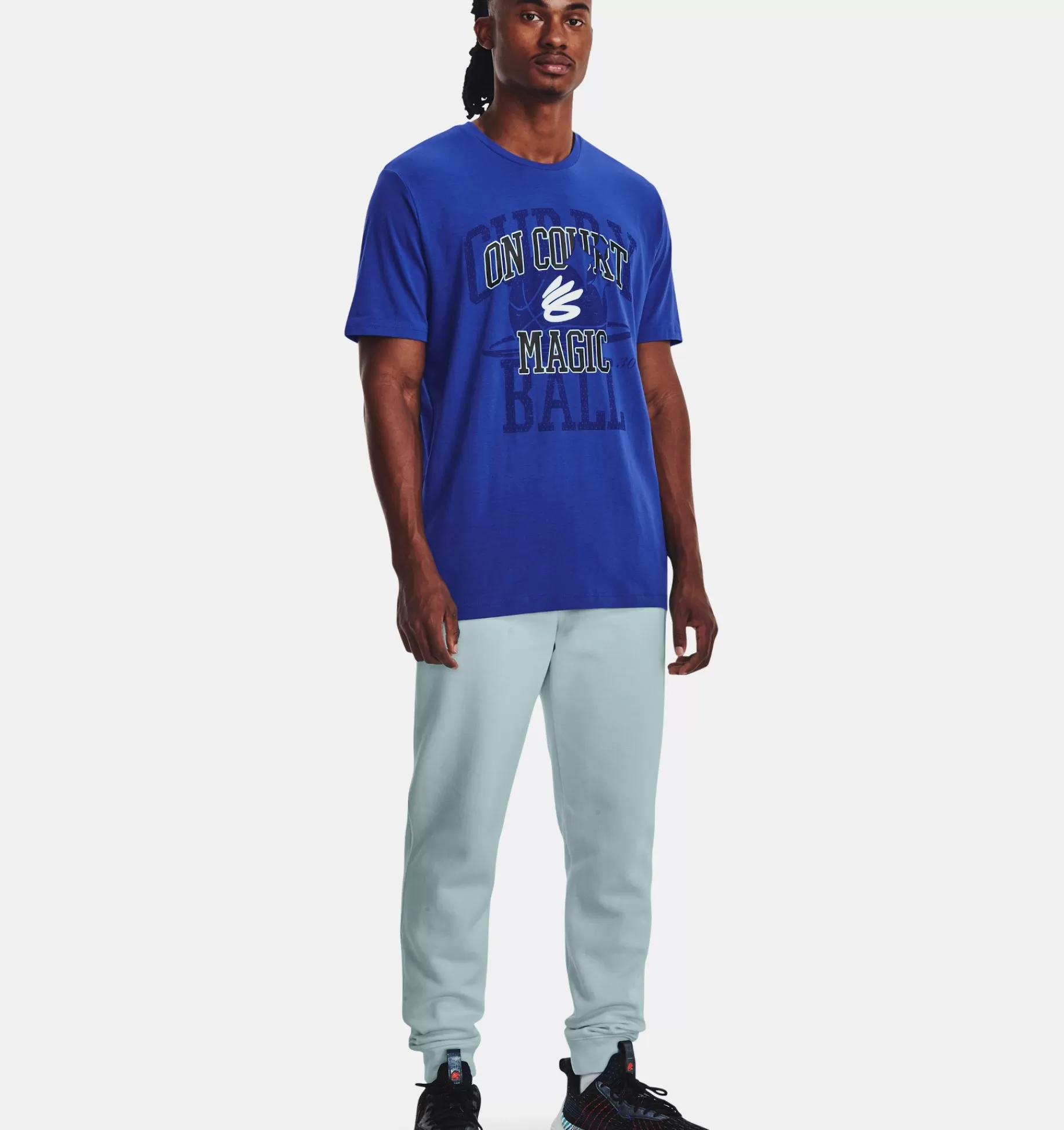 Hommes Under Armour Hauts<Haut A Manches Courtes Curry On Court Magic Pour Homme