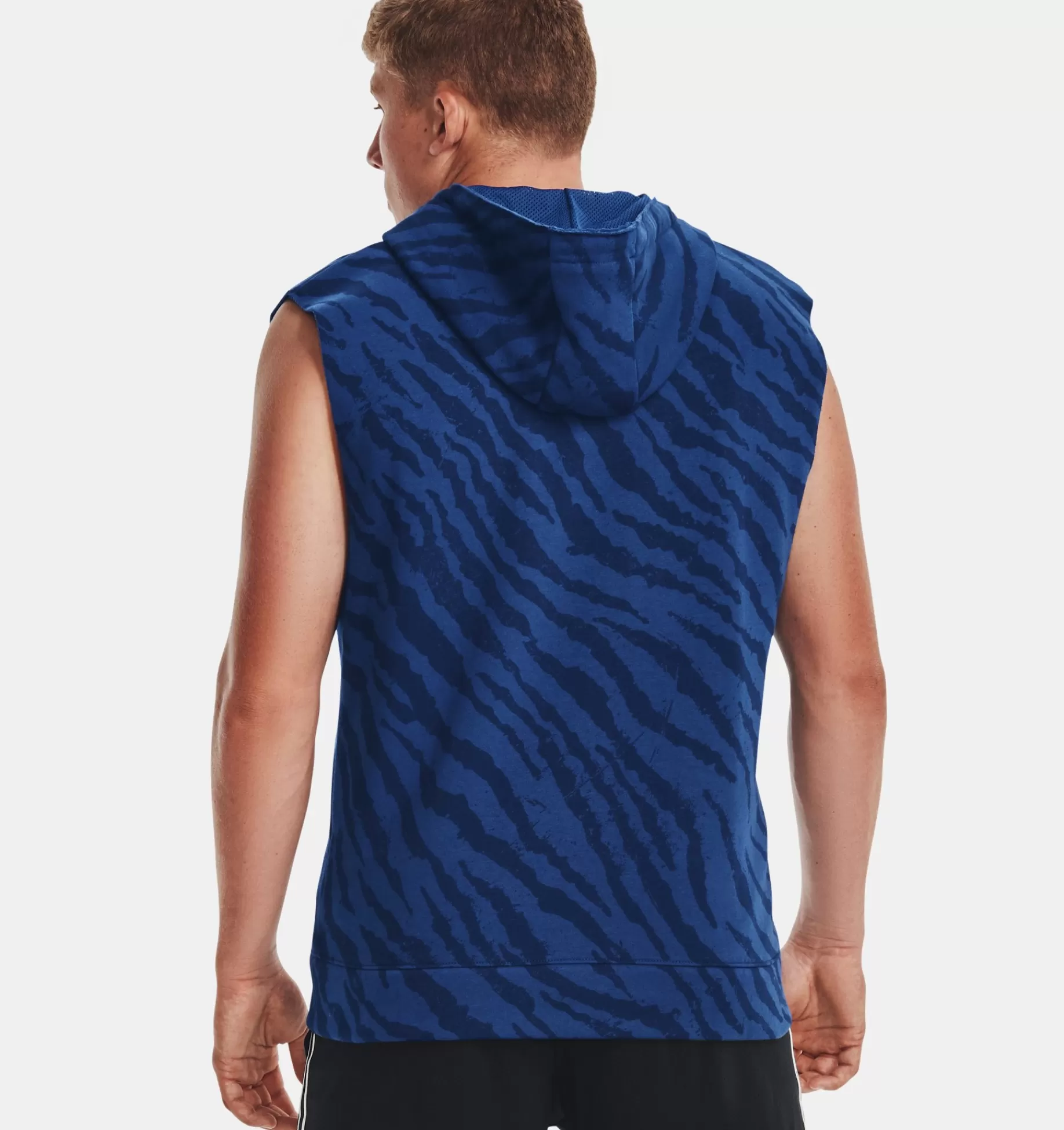 Hommes Under Armour Hauts<Haut Sans Manche Imprime Et Entierement Zippe Project Rock Rival Fleece Pour Homme