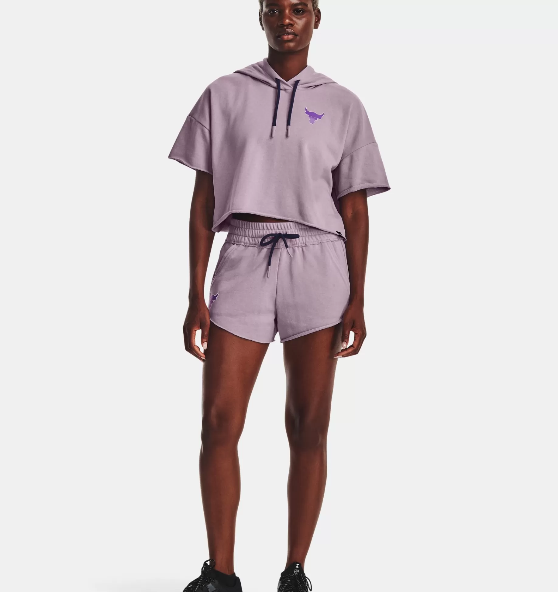 Femmes Under Armour Bas<Short En Molleton Project Rock Rival Disrupt Pour Femmes