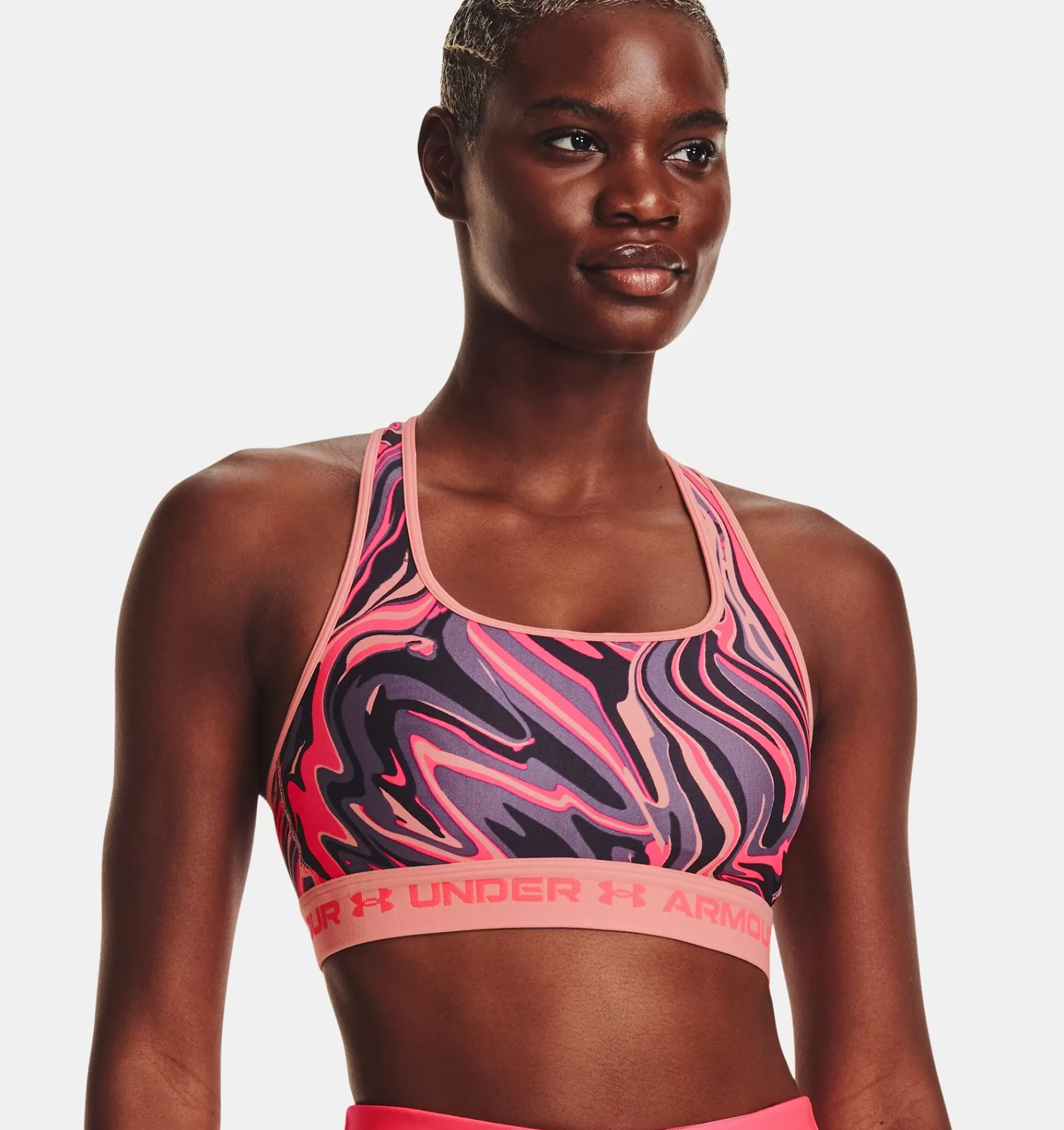 Femmes Under Armour Soutiens-Gorge De Sport<Soutien-Gorge De Sport Ua Mid Print A Bretelles Croisees Pour Femme