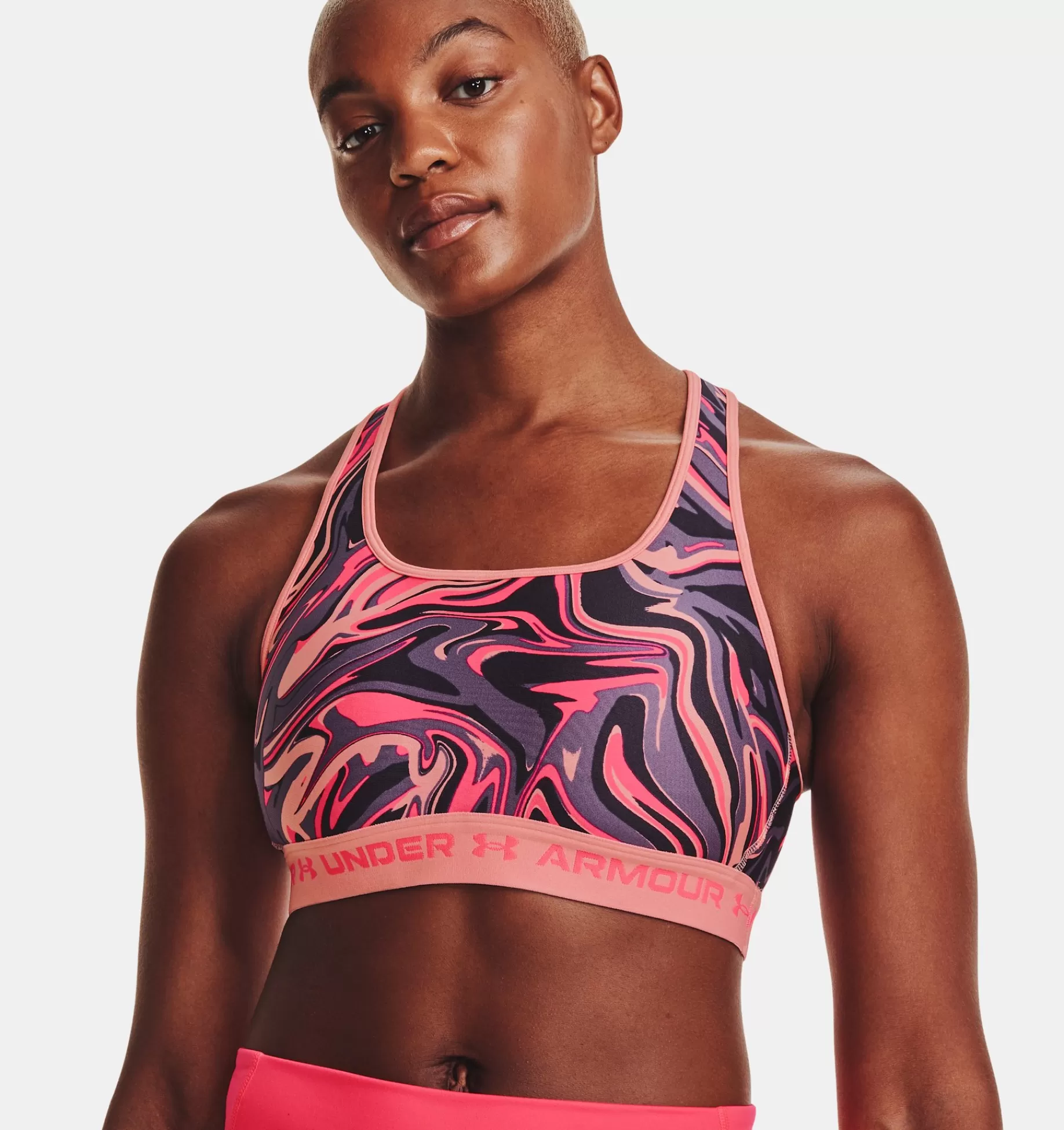 Femmes Under Armour Soutiens-Gorge De Sport<Soutien-Gorge De Sport Ua Mid Print A Bretelles Croisees Pour Femme