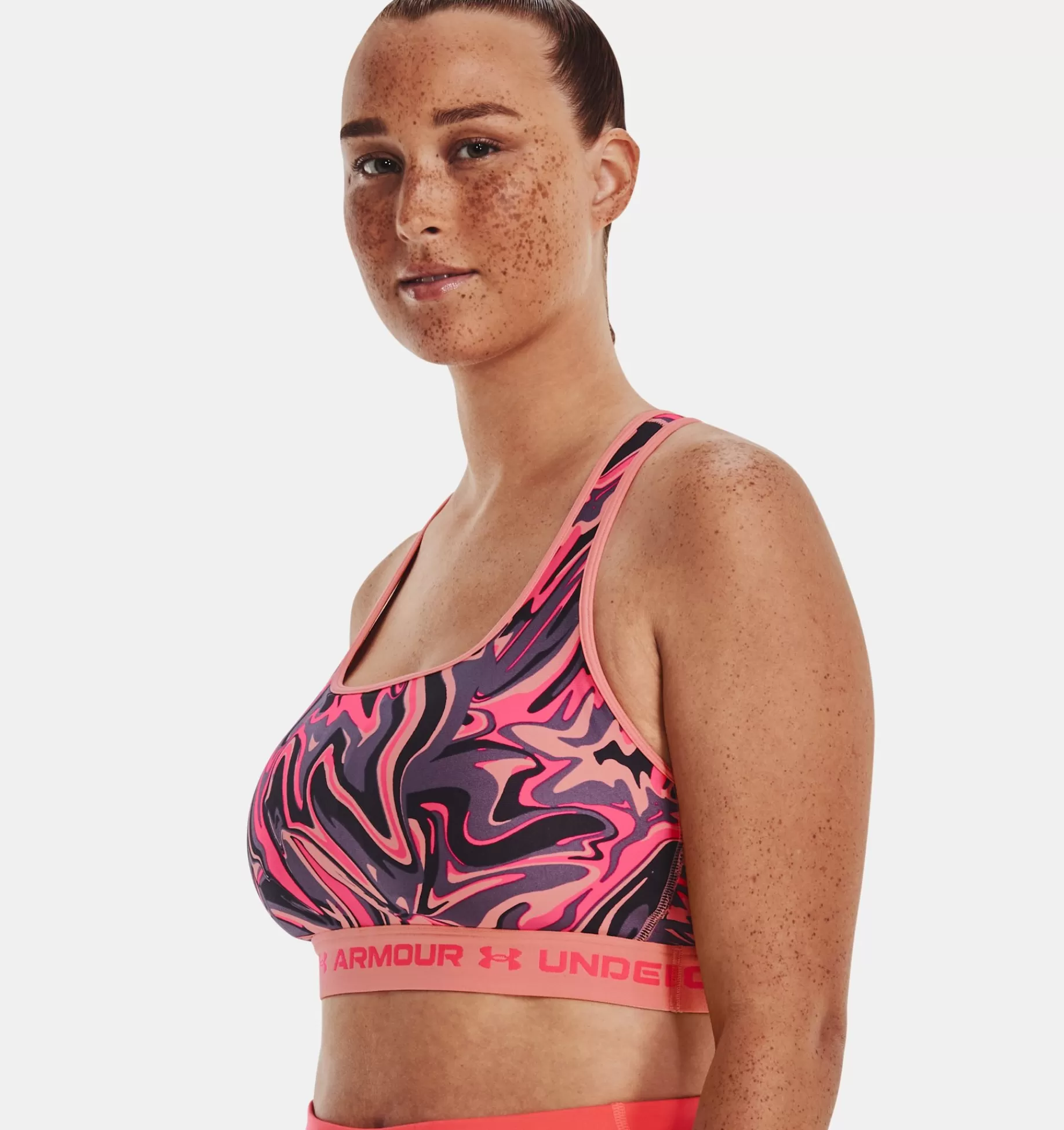Femmes Under Armour Soutiens-Gorge De Sport<Soutien-Gorge De Sport Ua Mid Print A Bretelles Croisees Pour Femme