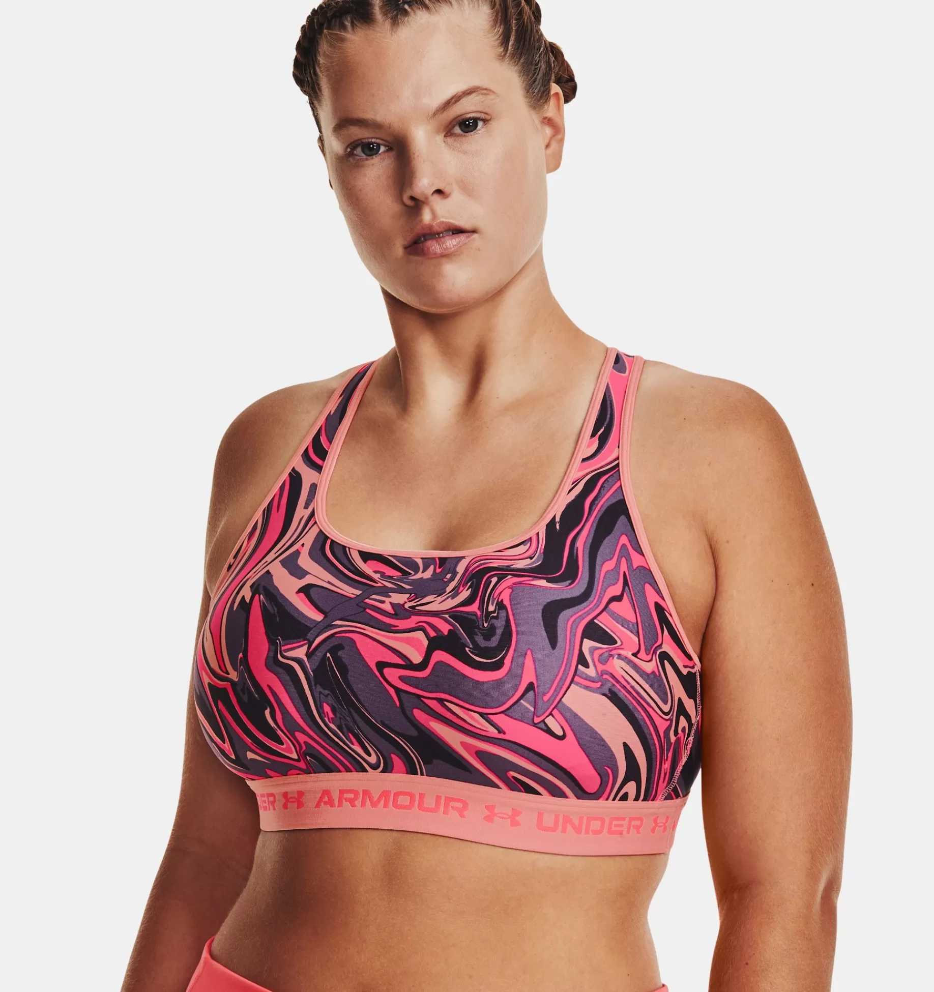 Femmes Under Armour Soutiens-Gorge De Sport<Soutien-Gorge De Sport Ua Mid Print A Bretelles Croisees Pour Femme