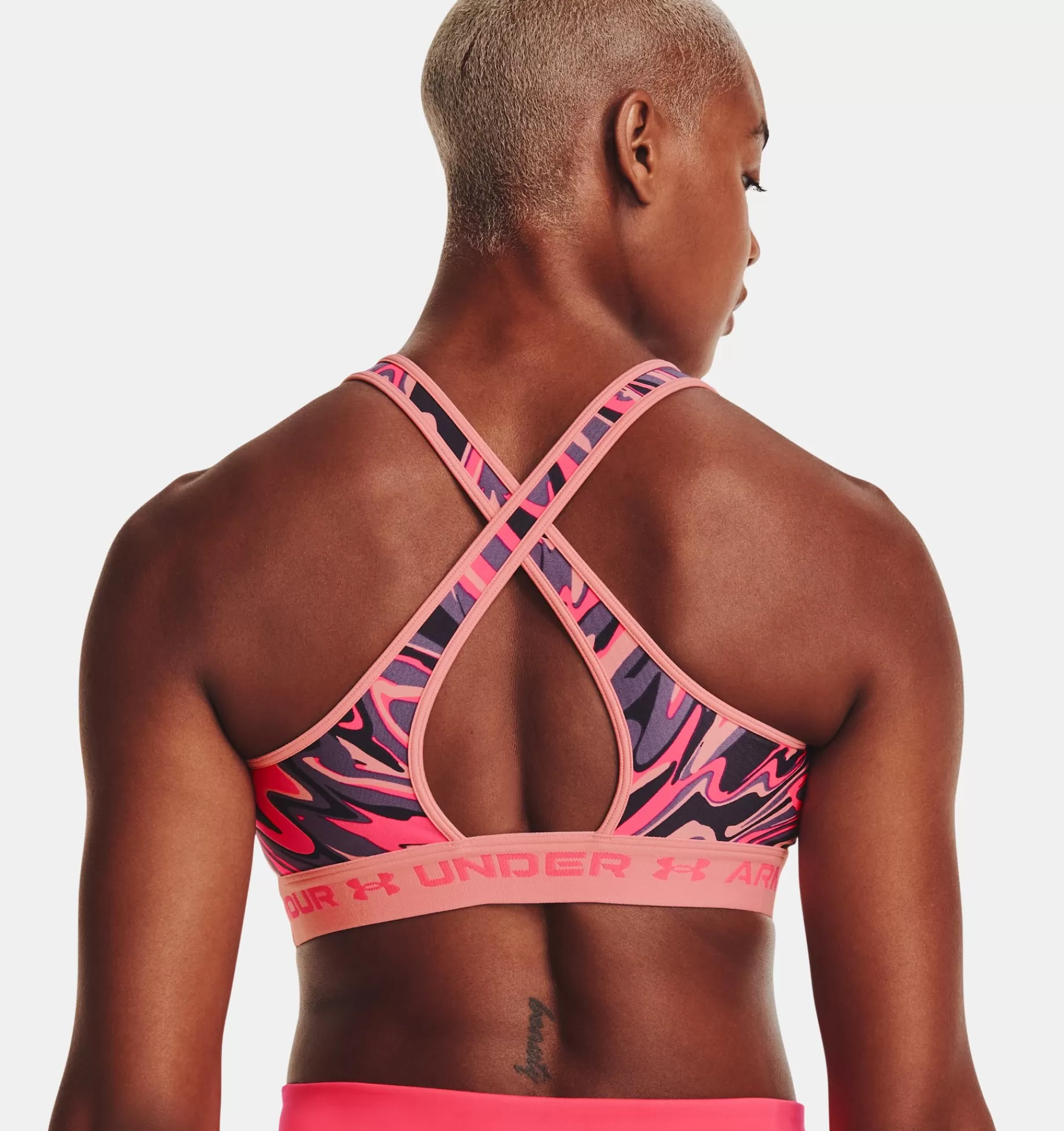 Femmes Under Armour Soutiens-Gorge De Sport<Soutien-Gorge De Sport Ua Mid Print A Bretelles Croisees Pour Femme