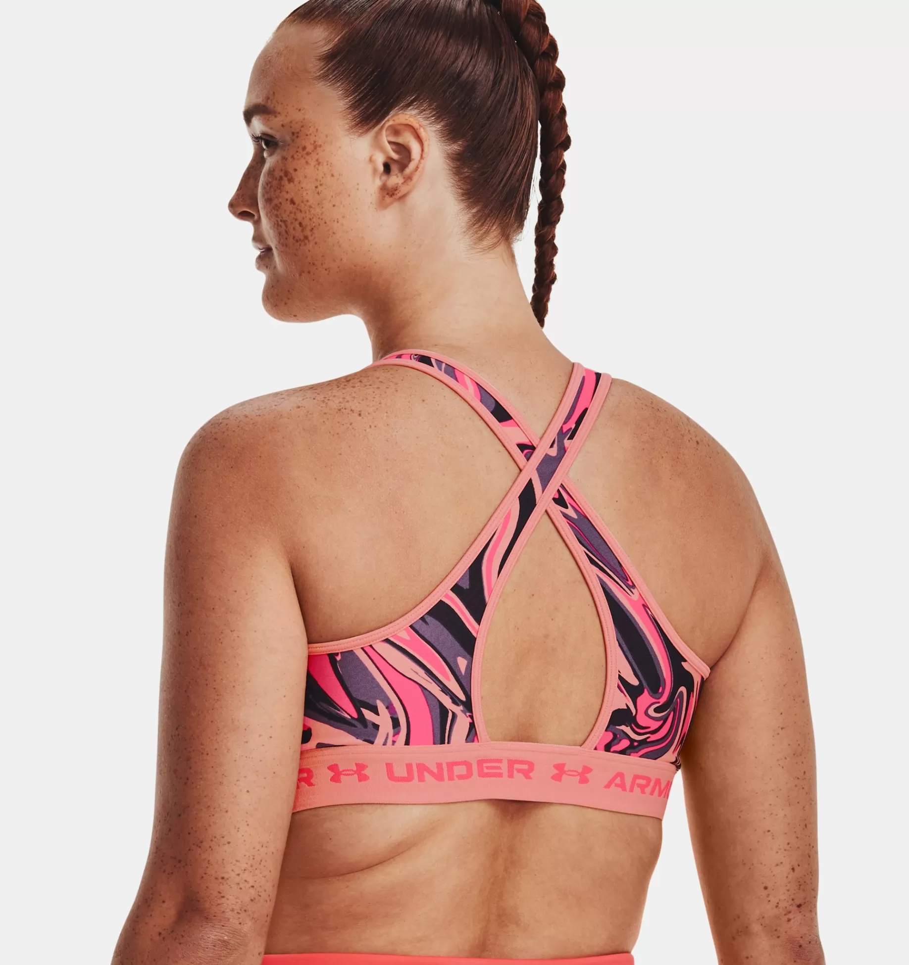 Femmes Under Armour Soutiens-Gorge De Sport<Soutien-Gorge De Sport Ua Mid Print A Bretelles Croisees Pour Femme