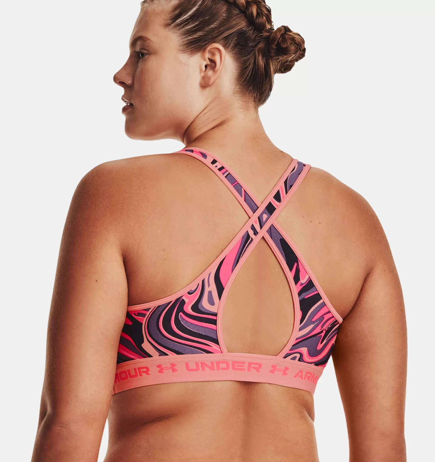 Femmes Under Armour Soutiens-Gorge De Sport<Soutien-Gorge De Sport Ua Mid Print A Bretelles Croisees Pour Femme