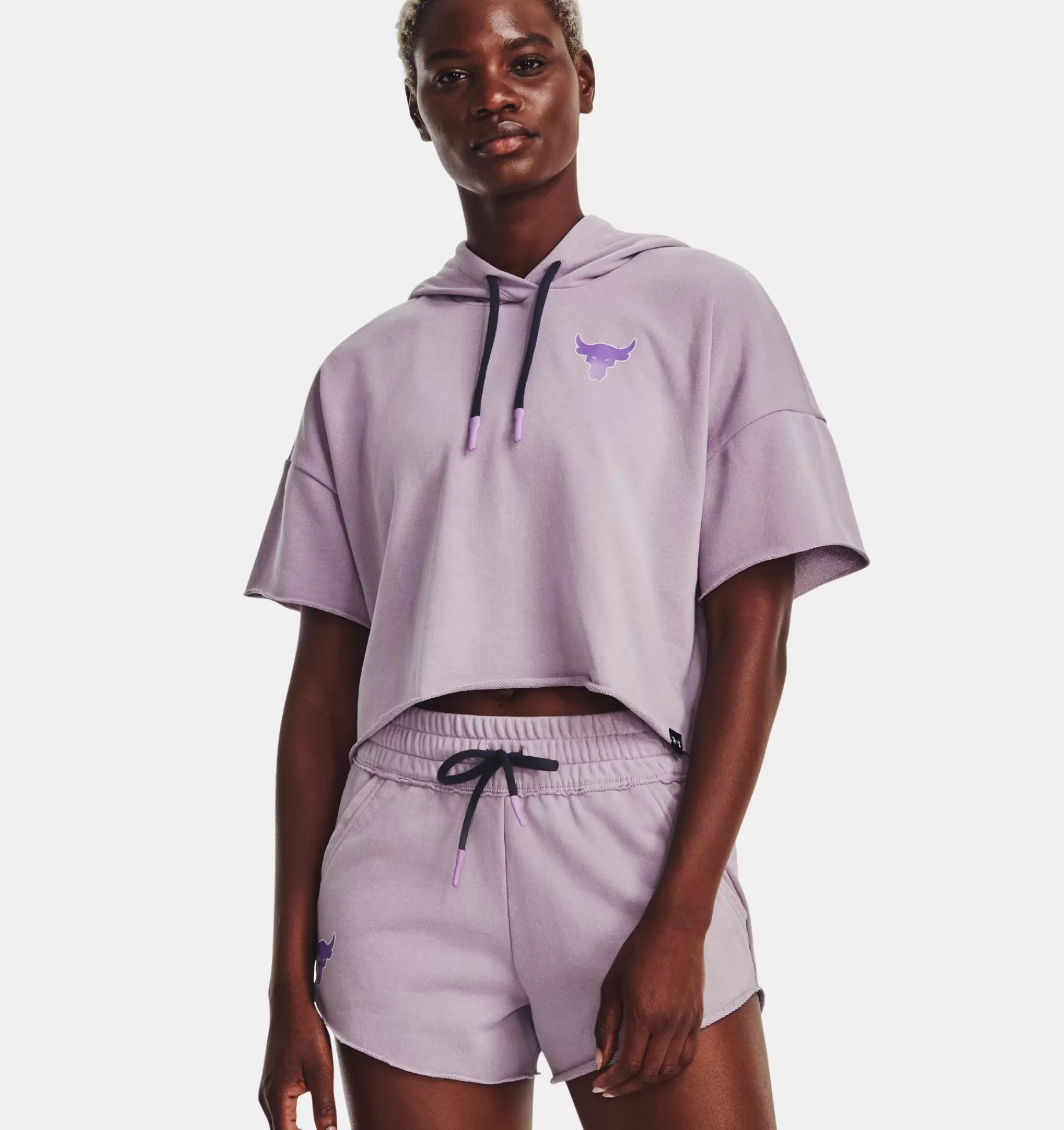Femmes Under Armour Hauts<Sweat A Capuche A Manches Courtes En Molleton Project Rock Rival Pour Femmes