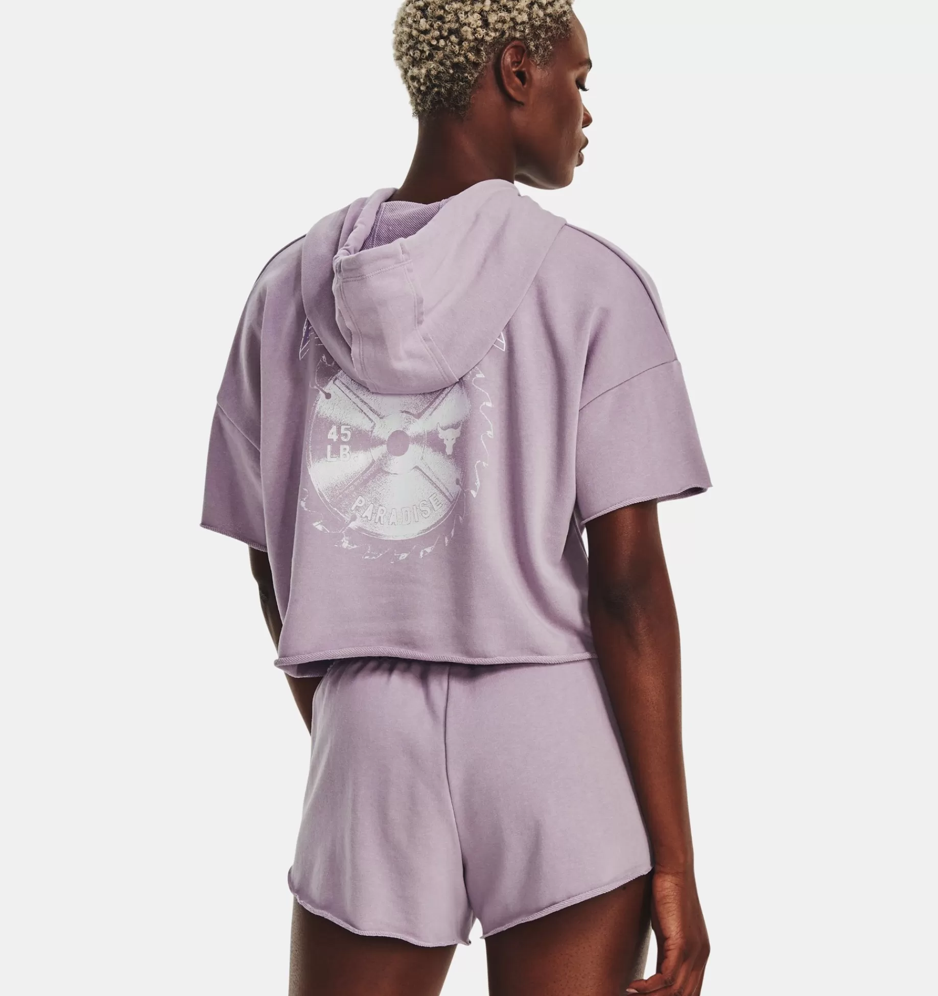 Femmes Under Armour Hauts<Sweat A Capuche A Manches Courtes En Molleton Project Rock Rival Pour Femmes