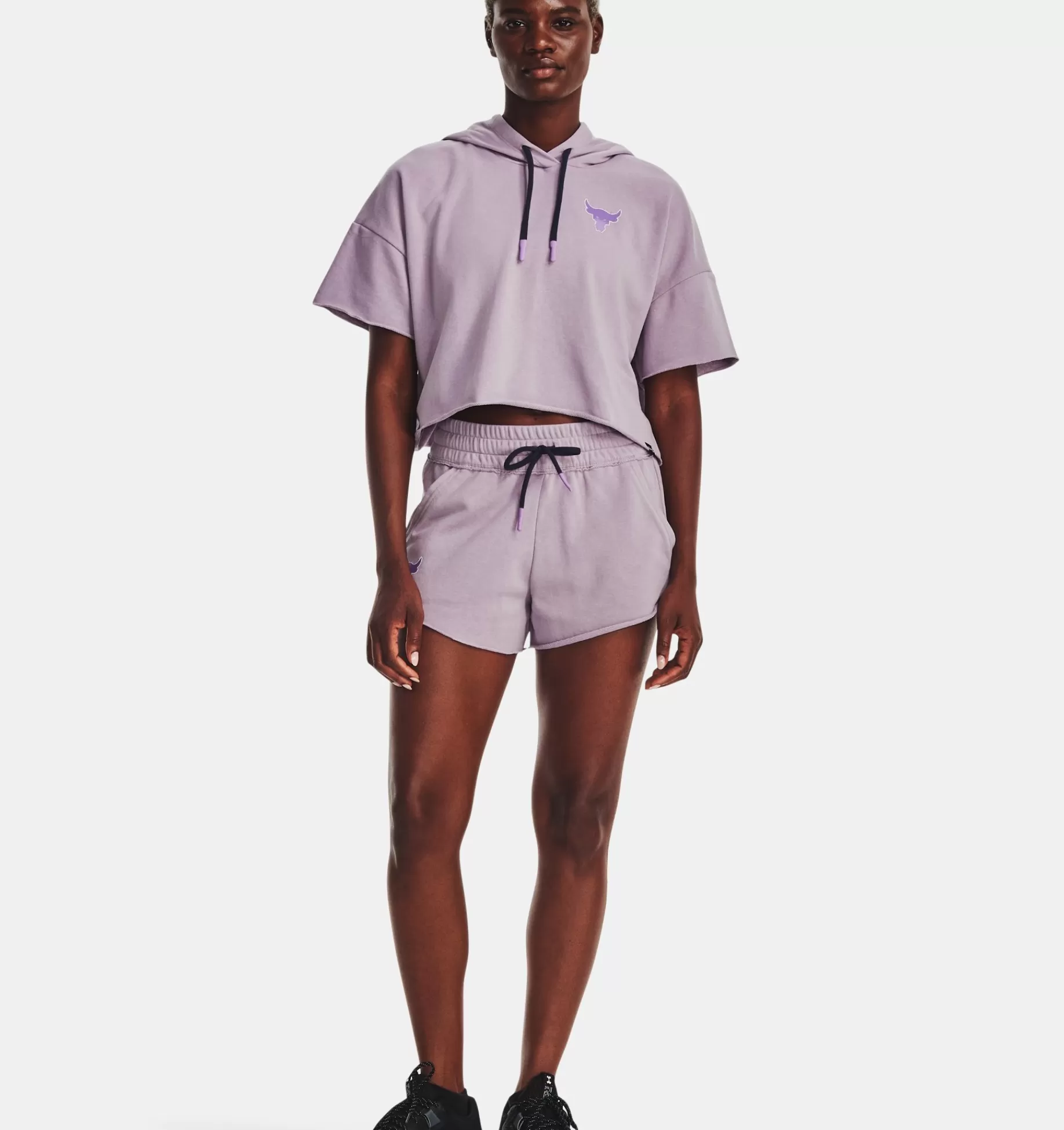 Femmes Under Armour Hauts<Sweat A Capuche A Manches Courtes En Molleton Project Rock Rival Pour Femmes