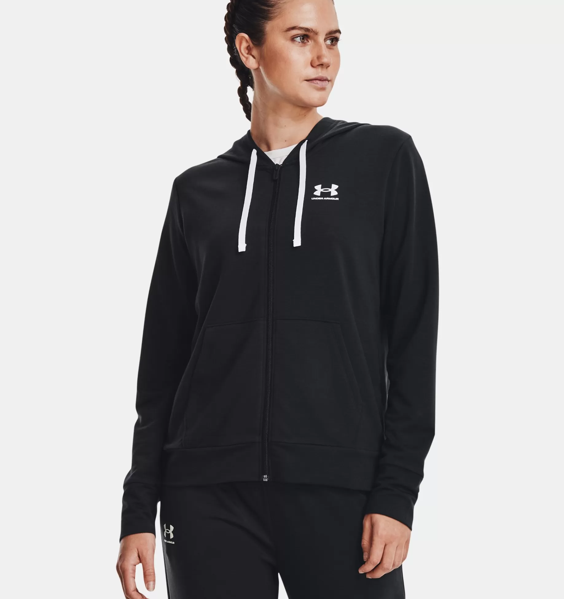 Femmes Under Armour Hauts<Sweat A Capuche Entierement Zippe Uarival Terry Pour Femme