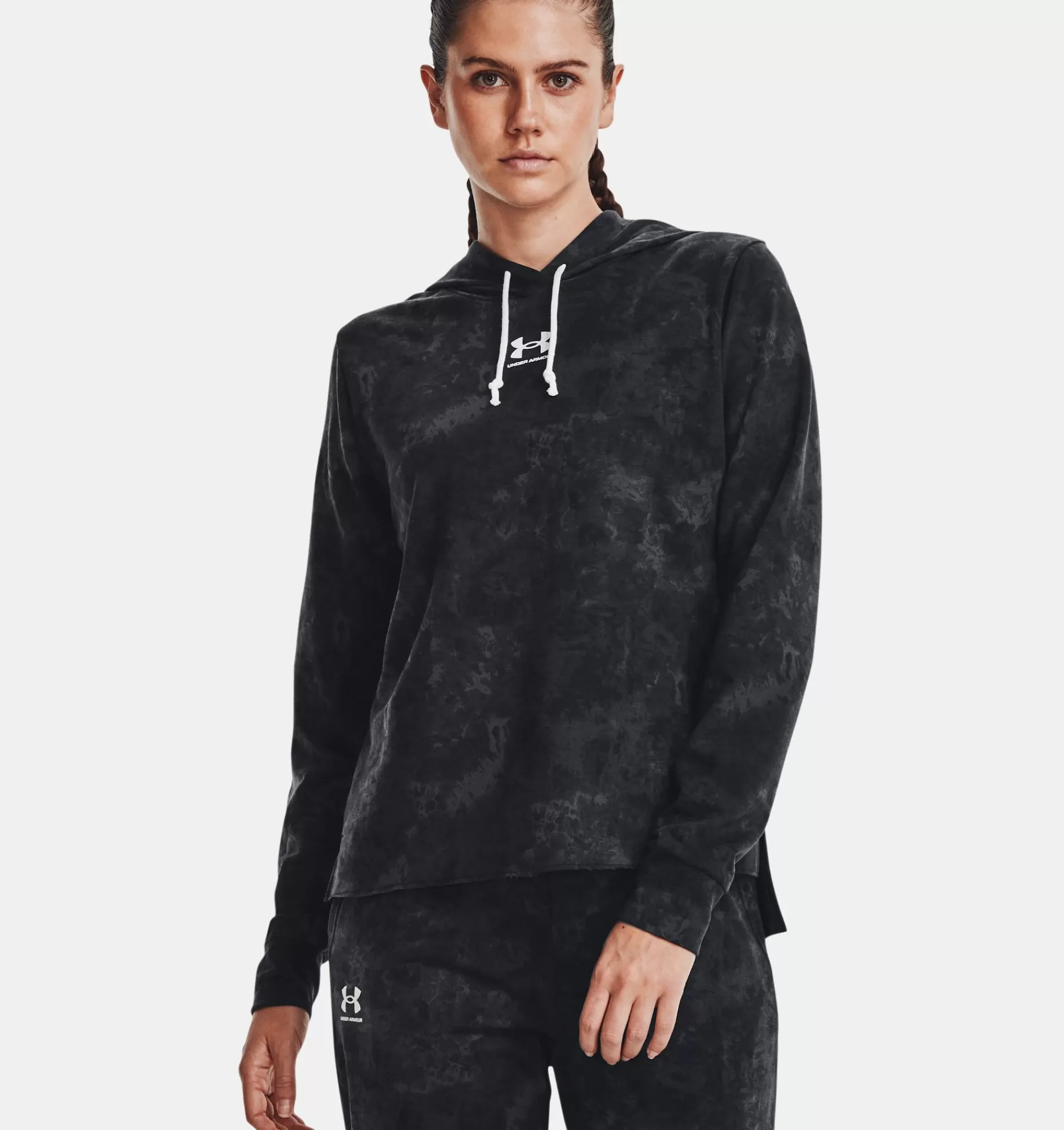 Femmes Under Armour Hauts<Sweat A Capuche Imprime Uarival Terry Pour Femmes