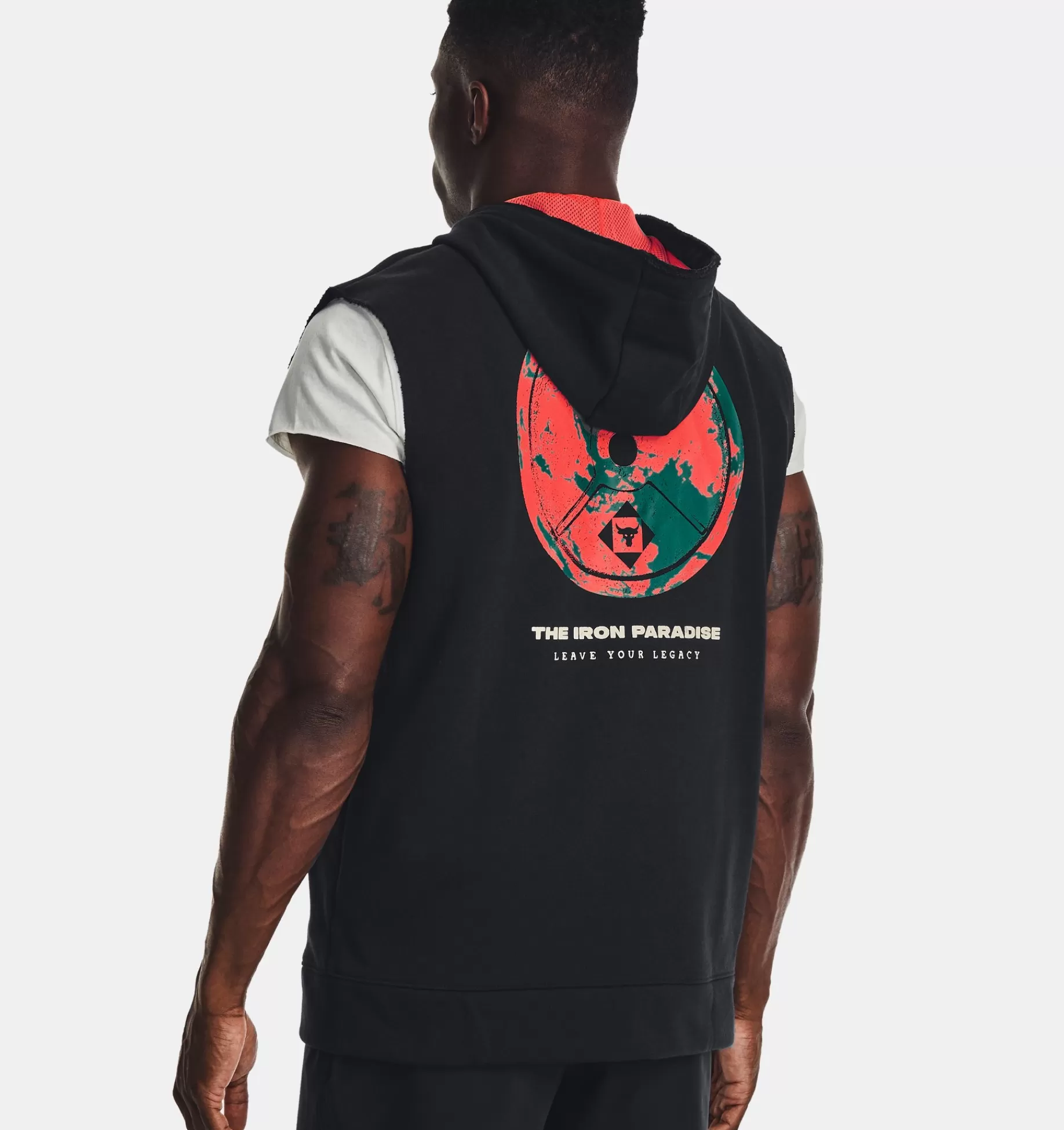 Hommes Under Armour Hauts<Sweat A Capuche Sans Manches Entierement Zippe En Polaire Epais Project Rock Pour Homme