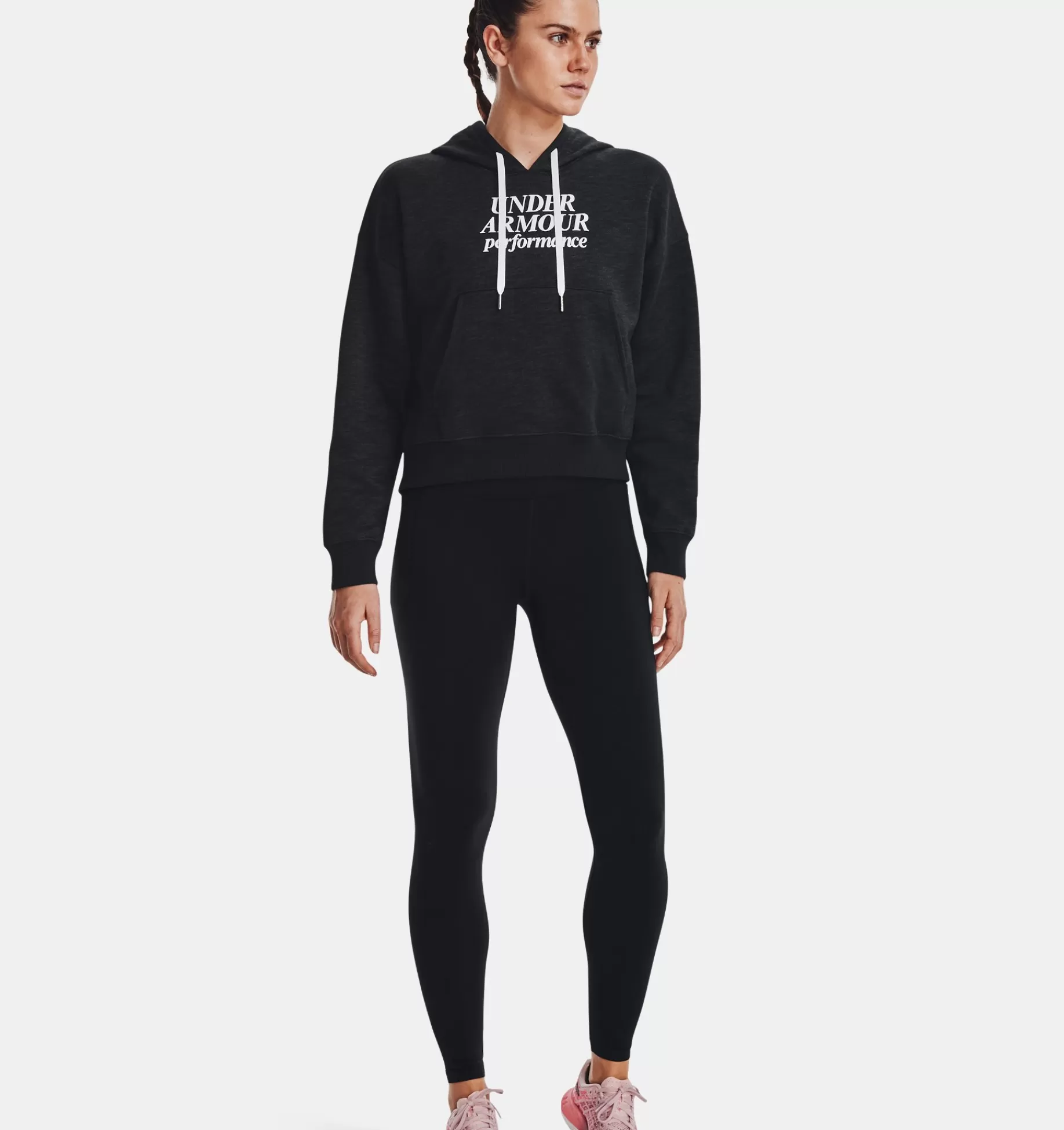 Femmes Under Armour Hauts<Sweat A Capuche Ua Essential Fleece Script Pour Femme