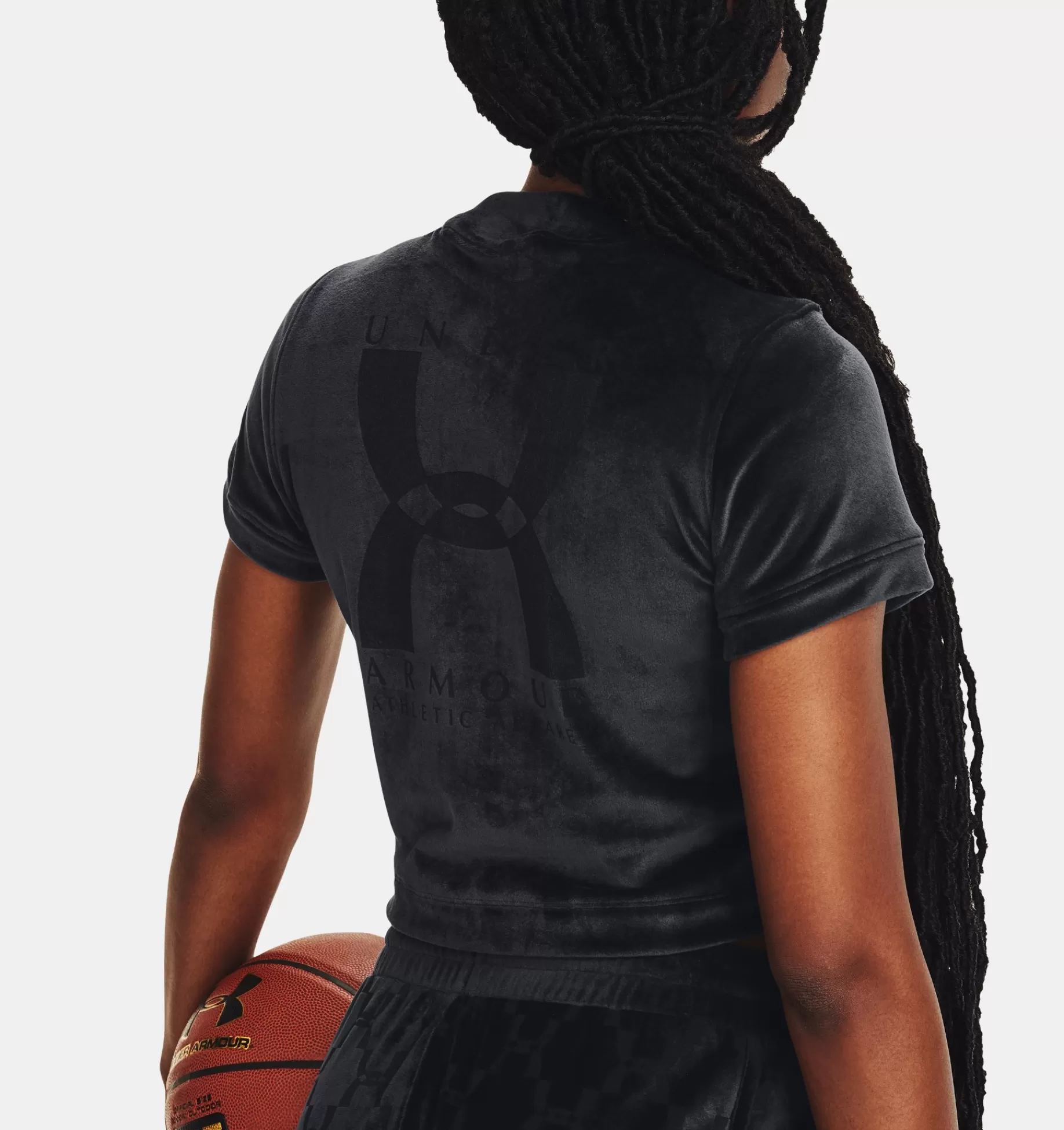 Femmes Under Armour Hauts<T-Shirt A Manches Courtes Et Col Montant Ua Velour Og Pour Femmes