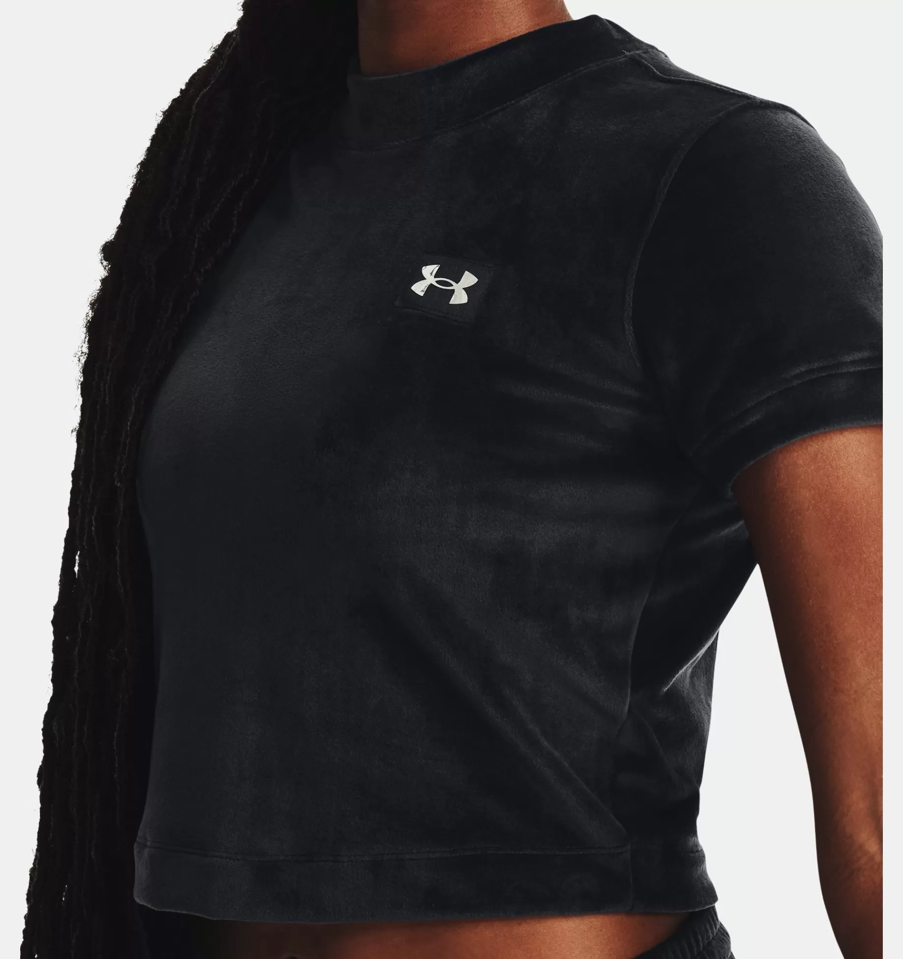 Femmes Under Armour Hauts<T-Shirt A Manches Courtes Et Col Montant Ua Velour Og Pour Femmes