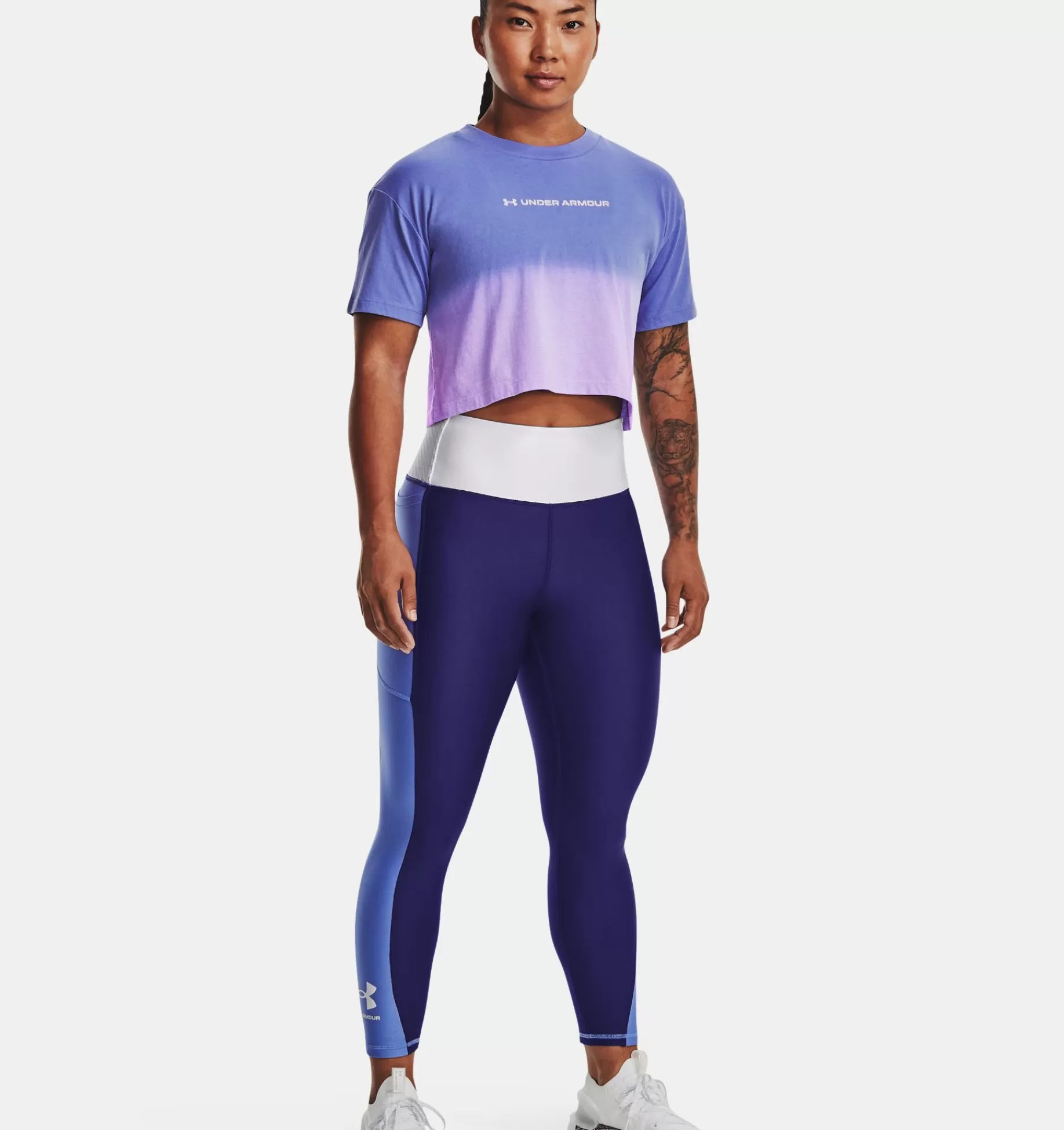 Femmes Under Armour Hauts<T-Shirt Court A Manches Courtes Ua Branded Dip Dye Pour Femme
