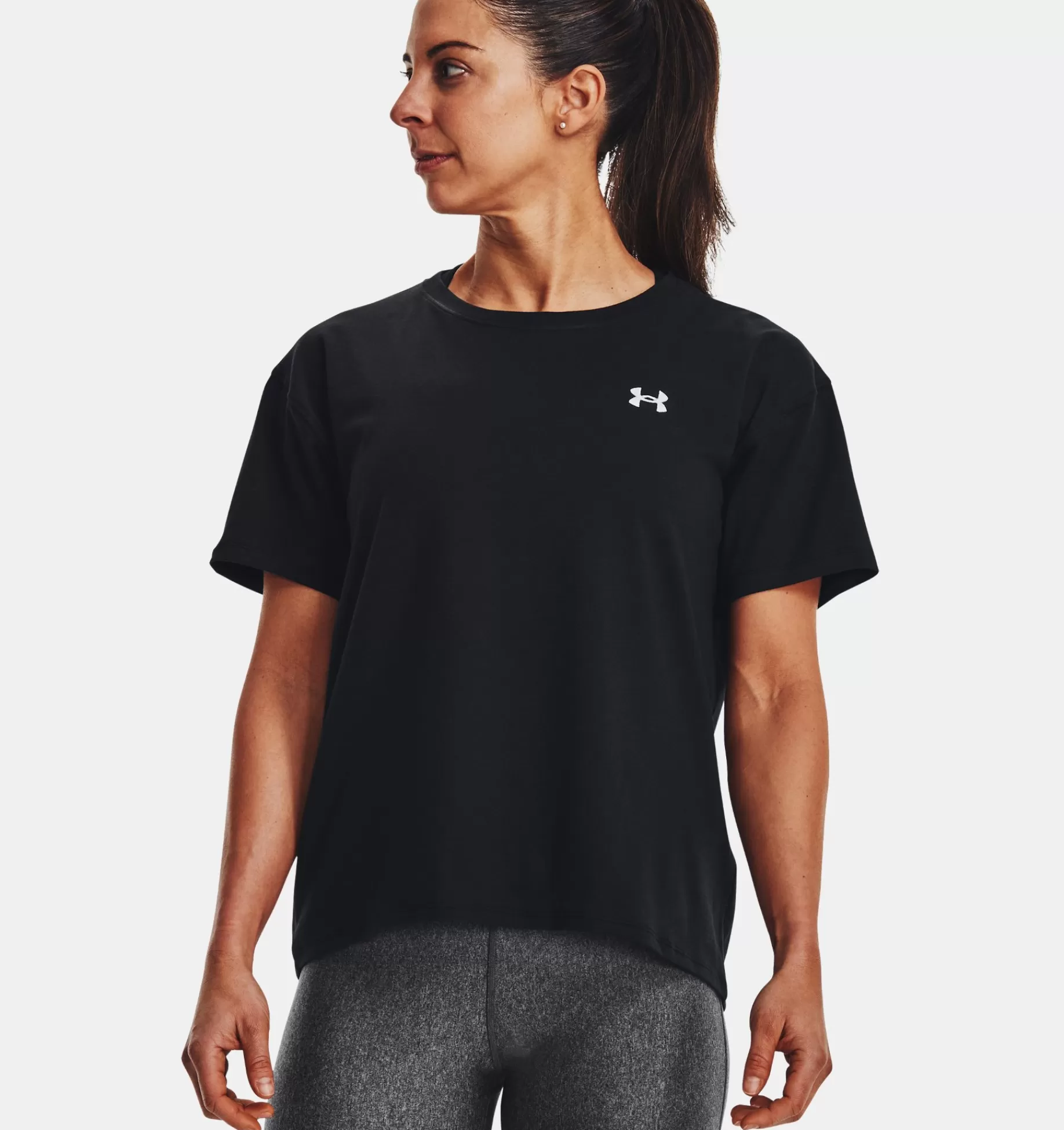 Femmes Under Armour Hauts<T-Shirt En Coton Extensible Ua Essential Pour Femme