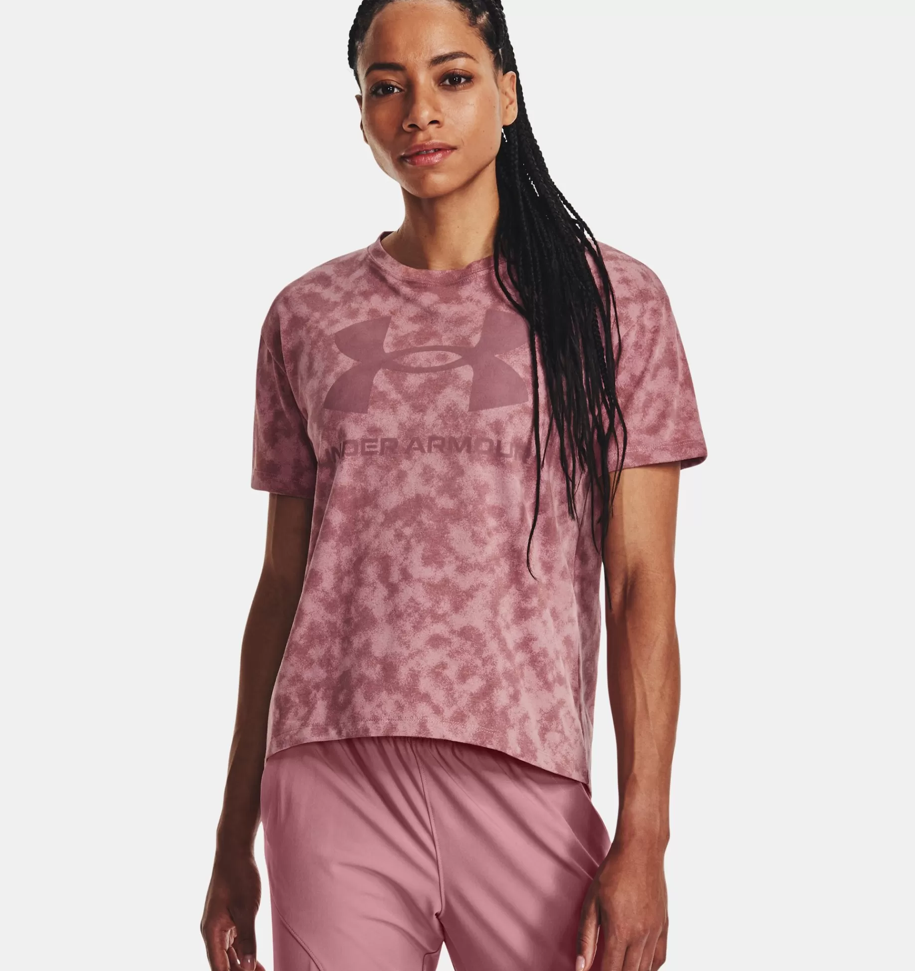 Femmes Under Armour Hauts<T-Shirt Epais A Manches Courtes Imprime Ua Logo Pour Femme
