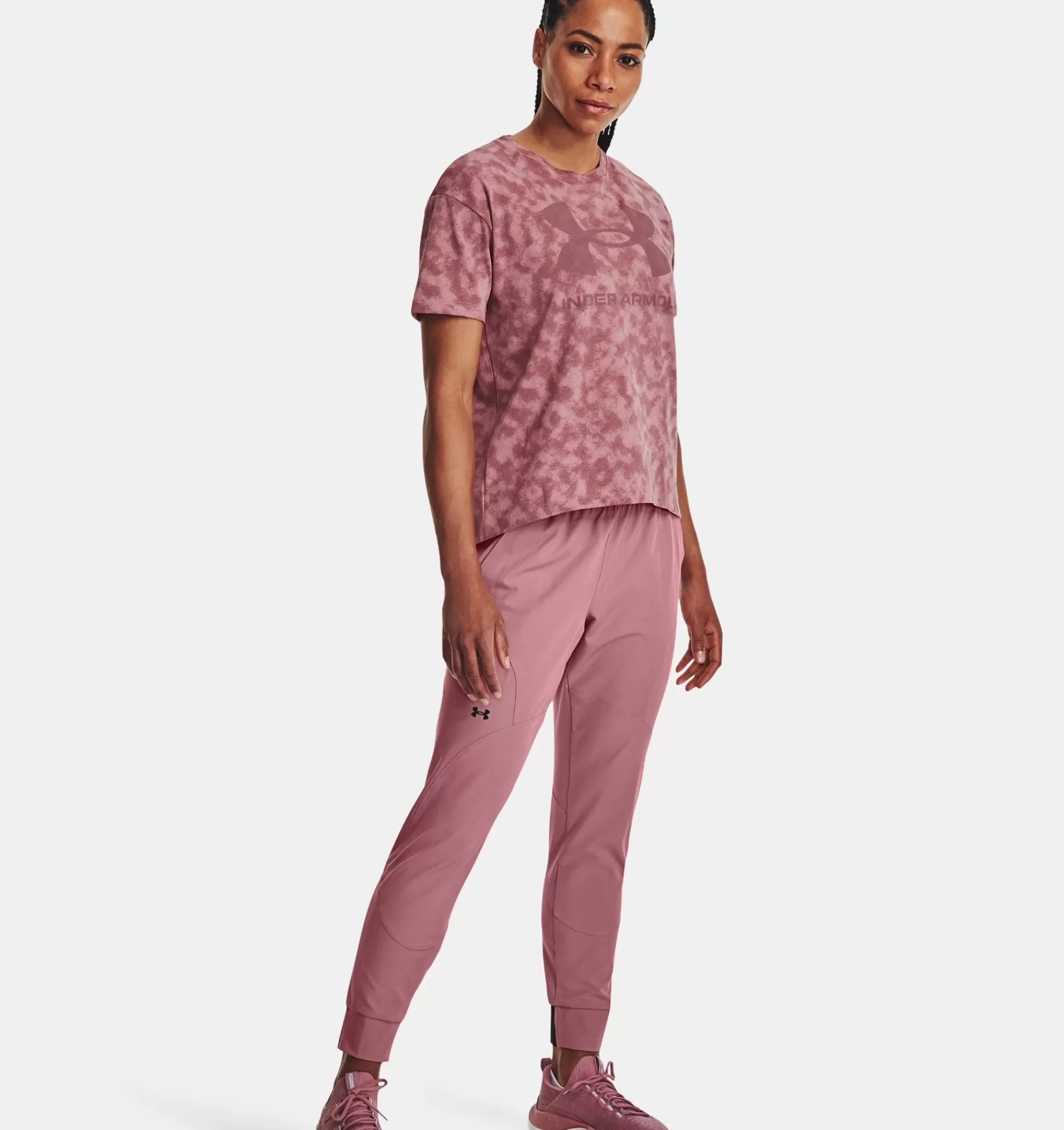 Femmes Under Armour Hauts<T-Shirt Epais A Manches Courtes Imprime Ua Logo Pour Femme